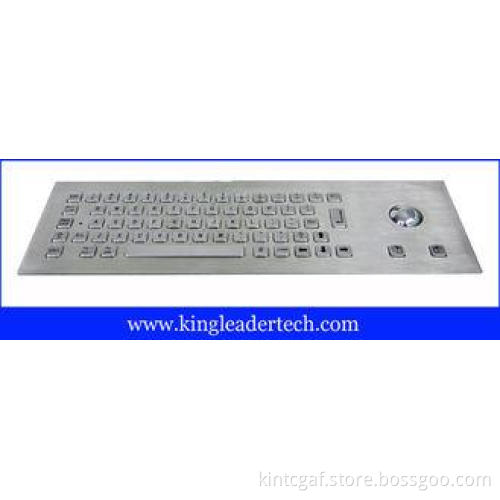 IP65 rated 64 keys panel mount keyboard with OPTICAL trackb